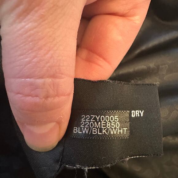 Guess Wool Blend Pea Coat Military Black and White Pleated Knee Length Large - Picture 10 of 16